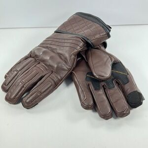 Merlin Catton III D3O WP Leather Motorcycle Gloves Mens Medium Brown MGW142
